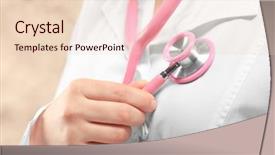  Presentation with burn - Beautiful PPT theme featuring preventing burn - female doctor hand holding stethoscope backdrop and a lemonade colored foreground