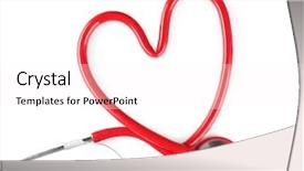  Presentation with shape heart - Audience pleasing slide deck consisting of preventing burn - stethoscope in shape of heart backdrop and a pink colored foreground