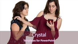  Presentation with teenage girl - Slide deck consisting of preventing her mother from seeing background and a tawny brown colored foreground