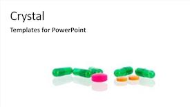  Presentation with medicines - PPT layouts having pair of wooden textured optical background and a pink colored foreground