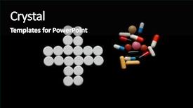  Presentation with pharmacy - Presentation theme consisting of prevention green chemistry - pharmacy concept with pills background and a black colored foreground
