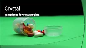  Presentation with capsules pills pill doctor prescription - Audience pleasing presentation theme consisting of prevention green chemistry - pills closeup backdrop and a black colored foreground