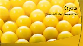  Presentation with chemistry vitamins - PPT theme having prevention green chemistry - yellow vitamins background background and a  colored foreground