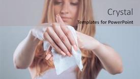  Presentation with infectious diseases - Slides with prevention-of-infectious-diseases-corona19 background and a coral colored foreground