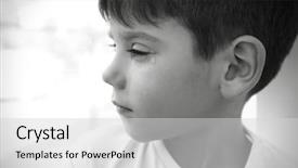  Presentation with children abuse - Cool new slides with prevention victimization - little sad boy crying abuse backdrop and a light gray colored foreground