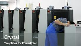  Presentation with plant maintenance - Colorful presentation theme enhanced with preventive maintenance of the printed backdrop and a dark gray colored foreground