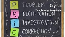  Presentation with quality management - Slide deck enhanced with pric problem rectification investigation correction background and a  colored foreground