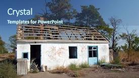  Presentation with democracy - Beautiful theme featuring price for democracy-crisis backdrop and a ocean colored foreground