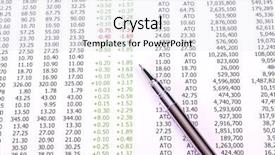  Presentation with pen - Presentation theme consisting of price list - pen and business graph background and a  colored foreground