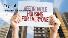  Presentation with everyone - PPT layouts enhanced with price right - affordable housing for everyone background and a light blue colored foreground