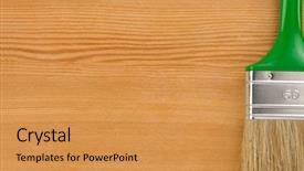  Presentation with wood texture - PPT theme enhanced with price right - paintbrush on wood background texture background and a yellow colored foreground