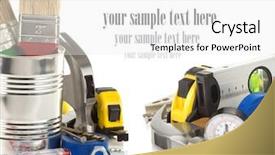  Presentation with construction equipment - Cool new presentation with price right - tools and construction equipment isolated backdrop and a white colored foreground