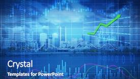  Presentation with stock market - PPT layouts consisting of price rise - business stock market background background and a ocean colored foreground