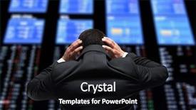  Presentation with stock exchange - Theme consisting of price rise - desperate businessman looking background and a wine colored foreground