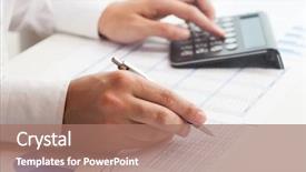  Presentation with marketing strategy - Cool new theme with price strategy marketing - businessman checking numbers backdrop and a coral colored foreground