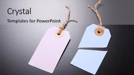  Presentation with price - Slide set enhanced with price tag on the black background background and a light gray colored foreground