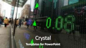  Presentation with stock market - Beautiful slide deck featuring price tage - display stock market numbers backdrop and a dark gray colored foreground