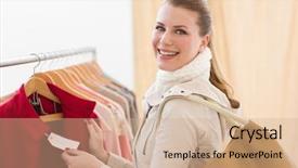  Presentation with smiling kids at summer camp - Beautiful PPT theme featuring price tage - pretty shopping blonde smiling backdrop and a  colored foreground