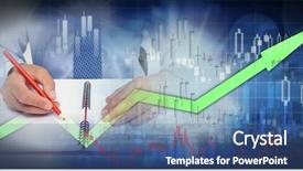  Presentation with man heart attact hand hold - Beautiful slides featuring price volatility - writing man hand backdrop and a  colored foreground