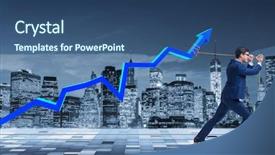  Presentation with export import economy - Audience pleasing theme consisting of price war - businessman supporting increase in economy backdrop and a ocean colored foreground