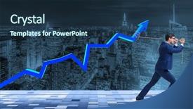  Presentation with manufacturing economy - Slide deck enhanced with price war - businessman supporting increase in economy background and a navy blue colored foreground