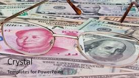  Presentation with chinese chinese - PPT theme enhanced with price war - chinese currency yuan and u background and a coral colored foreground