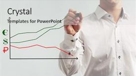  Presentation with currency financial concept macro - Theme consisting of price war - currency appreciation concept background and a light gray colored foreground