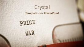  Presentation with war - Presentation theme having price-war-text-written background and a lemonade colored foreground