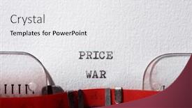  Presentation with war - Presentation consisting of price-war-text-written background and a white colored foreground