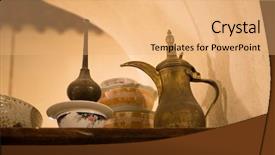  Presentation with utensils - Cool new presentation design with priceless - antique arabic utensils- antique arabic backdrop and a coral colored foreground