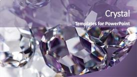  Presentation with close up shot - Theme consisting of priceless - close-up of cutted glass macro background and a violet colored foreground