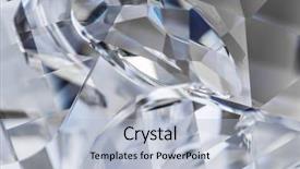  Presentation with close up shot - Beautiful PPT theme featuring priceless - close-up of cutted glass macro backdrop and a light blue colored foreground