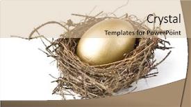  Presentation with gold egg - Beautiful PPT theme featuring priceless - gold egg in a real backdrop and a lemonade colored foreground