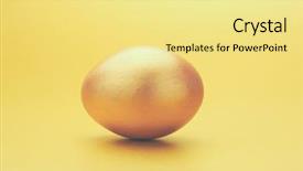  Presentation with golden yellow - Cool new presentation theme with priceless - golden egg on yellow background backdrop and a blonde colored foreground