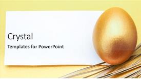  Presentation with golden yellow - Presentation theme having priceless - golden egg on yellow background background and a pink colored foreground