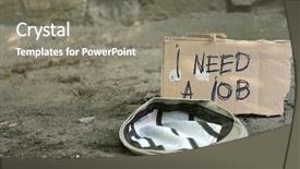  Presentation with homeless - Slide deck consisting of priceless - hat homeless outdoors background and a gray colored foreground