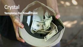  Presentation with beggar - Audience pleasing presentation consisting of priceless - homeless beggar money on his backdrop and a coral colored foreground