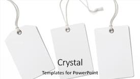  Presentation with labels - PPT theme consisting of pricing - blank paper cloth labels background and a white colored foreground