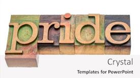  Presentation with abstract - Slide deck consisting of pride-isolated-word-abstract background and a light gray colored foreground