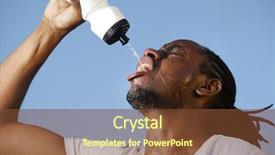  Presentation with professional tennis player athlete man - Colorful slide deck enhanced with pridefull person - young athletic man taking backdrop and a tawny brown colored foreground