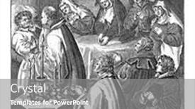  Presentation with dying - Theme consisting of priest-administers-to-the-dying background and a gray colored foreground