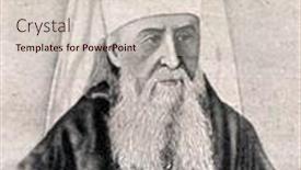  Presentation with religion - Audience pleasing presentation theme consisting of priest-bishop-religion-religious-leader backdrop and a lemonade colored foreground