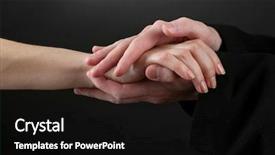  Presentation with black hand - Cool new presentation theme with priest holding woman hand on black background backdrop and a black colored foreground