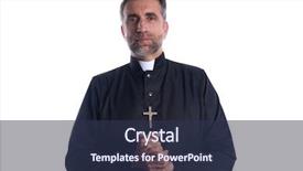  Presentation with pastor - Presentation theme with priest pastor portrait praying hands background and a tawny brown colored foreground