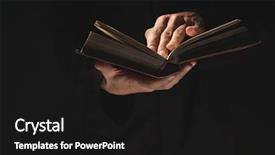  Presentation with old bible - Theme with priest with old bible background and a black colored foreground