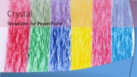  Presentation with crayon - Amazing slide deck having primary-and-secondary-colors backdrop and a coral colored foreground