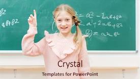  Presentation with math primary education - PPT theme enhanced with primary education maths - genius schoolgirl could solve background and a lemonade colored foreground