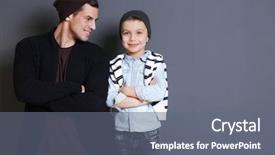  Presentation with catholic father son hoyly spirit - Beautiful slides featuring primary health care - stylish father and son backdrop and a gray colored foreground