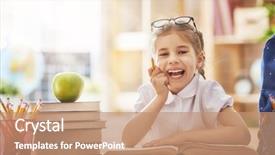  Presentation with back to school virtually - Audience pleasing slide deck consisting of primary industries - back to school happy cute backdrop and a  colored foreground