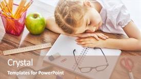  Presentation with back school - PPT theme featuring primary industries - back to school happy cute background and a coral colored foreground